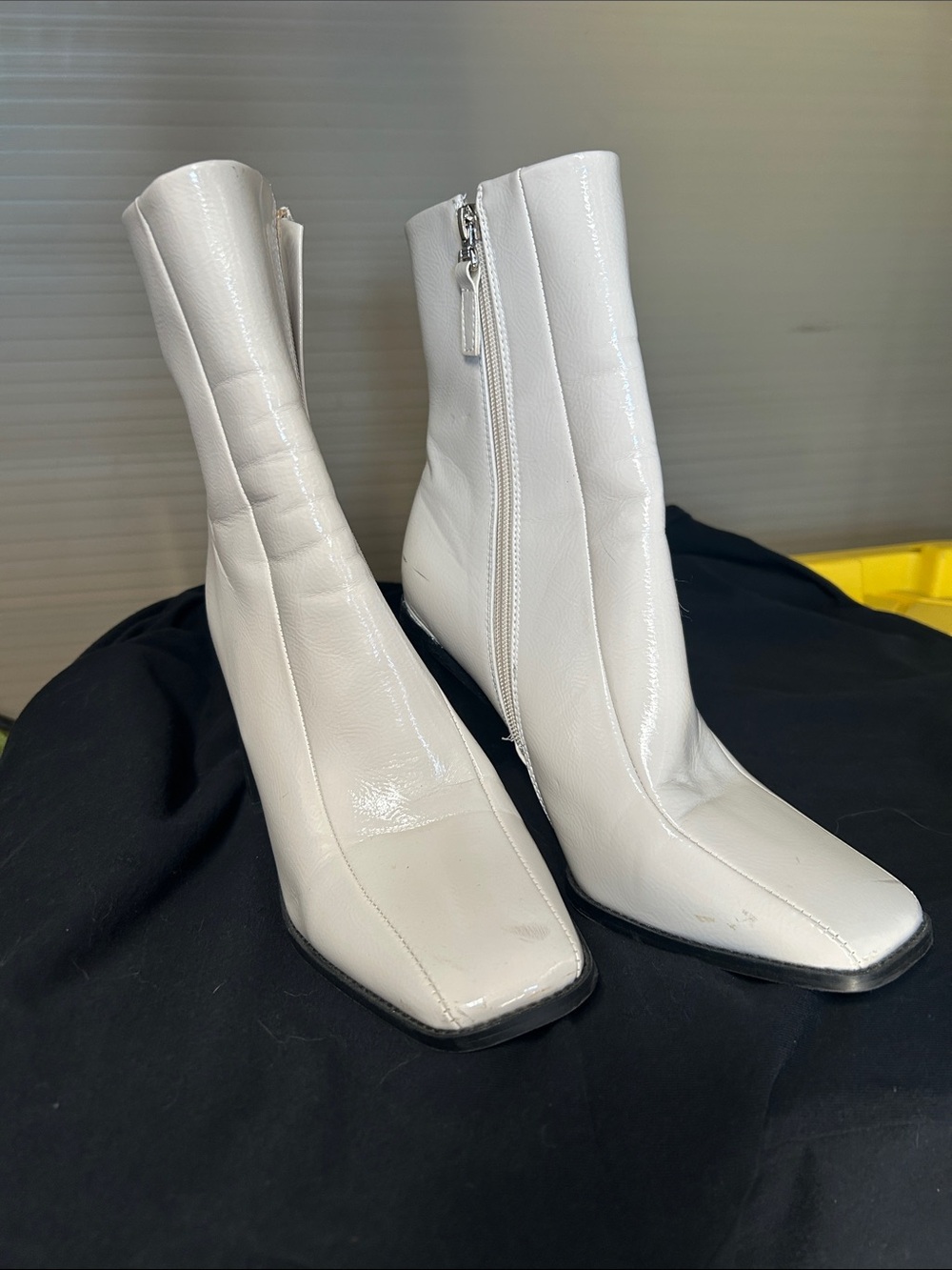 Aldo beige ankle boots with chunky heel